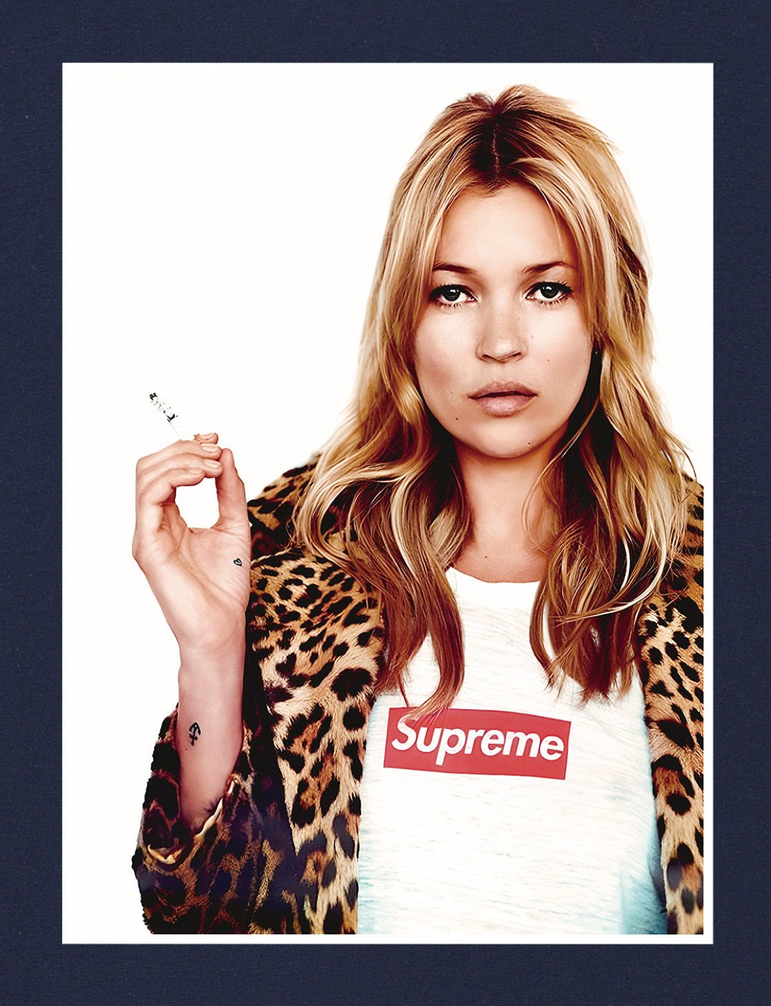 Supreme Kate Moss Portrait Graphic T-Shirt