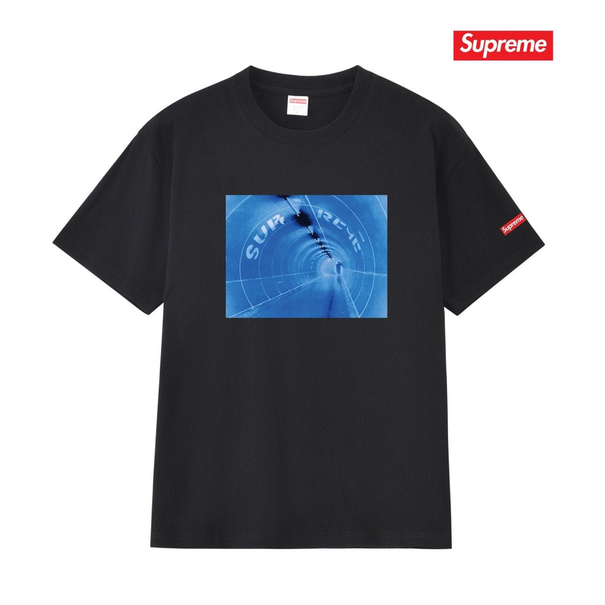 Supreme Blue Chest Graphic Short-Sleeve T-Shirt