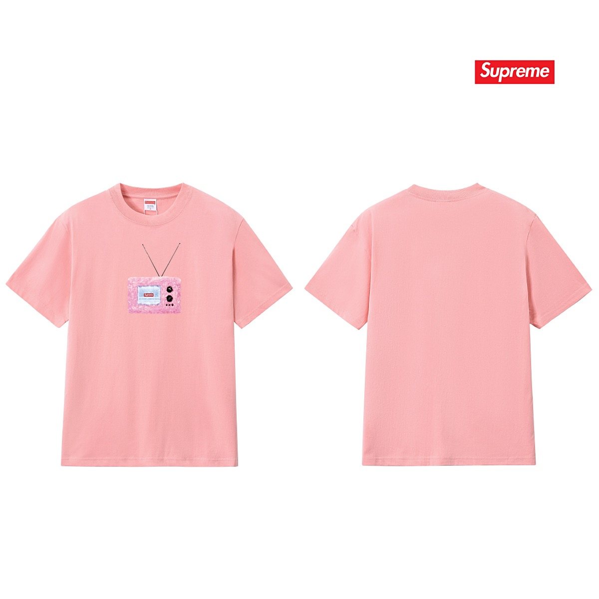Supreme Pink TV Graphic T-Shirt