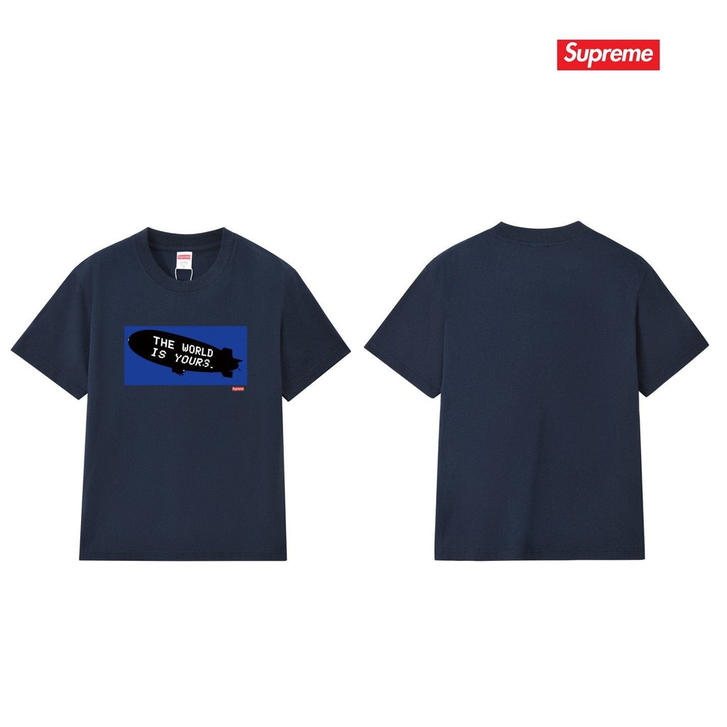 Supreme Blue Rectangle Brush Graphic T-Shirt