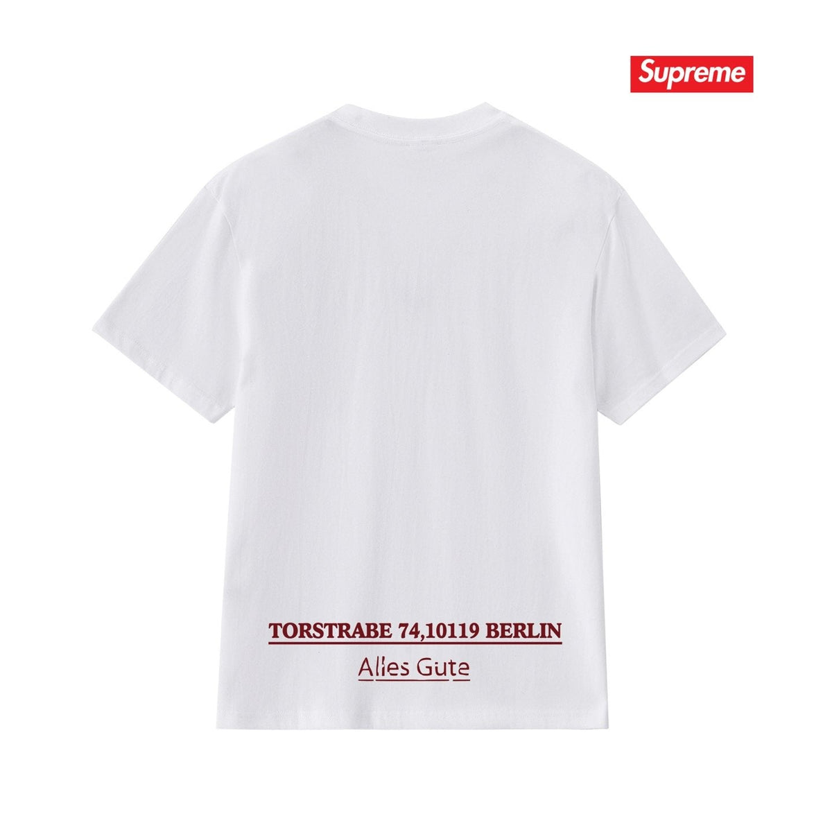 Supreme White Front & Back Graphic T-Shirt