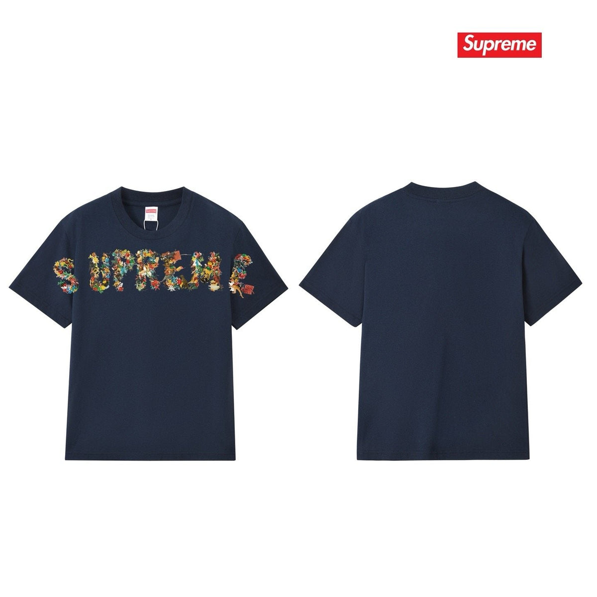 Supreme Floral Wordmark Short-Sleeve T-Shirt
