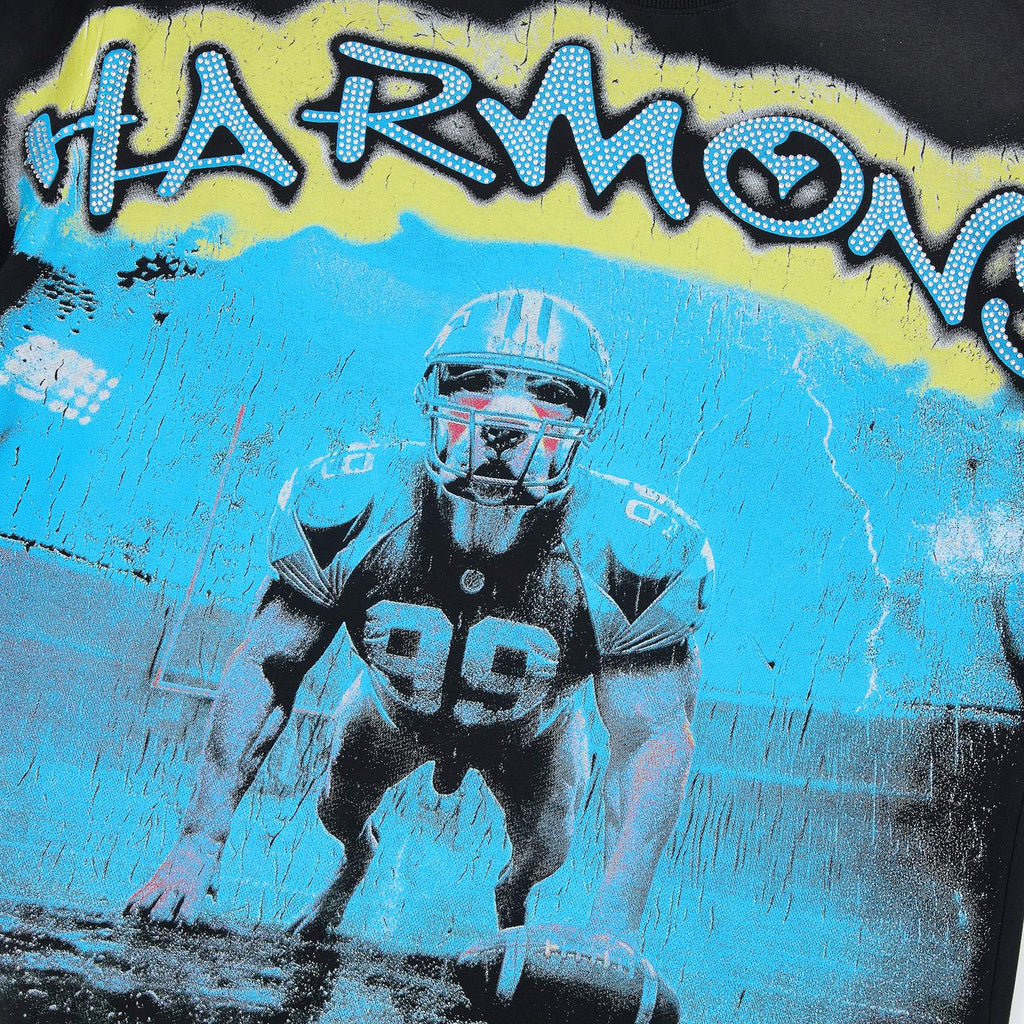 HARMONY Football Graphic Raw-Edge T-Shirt