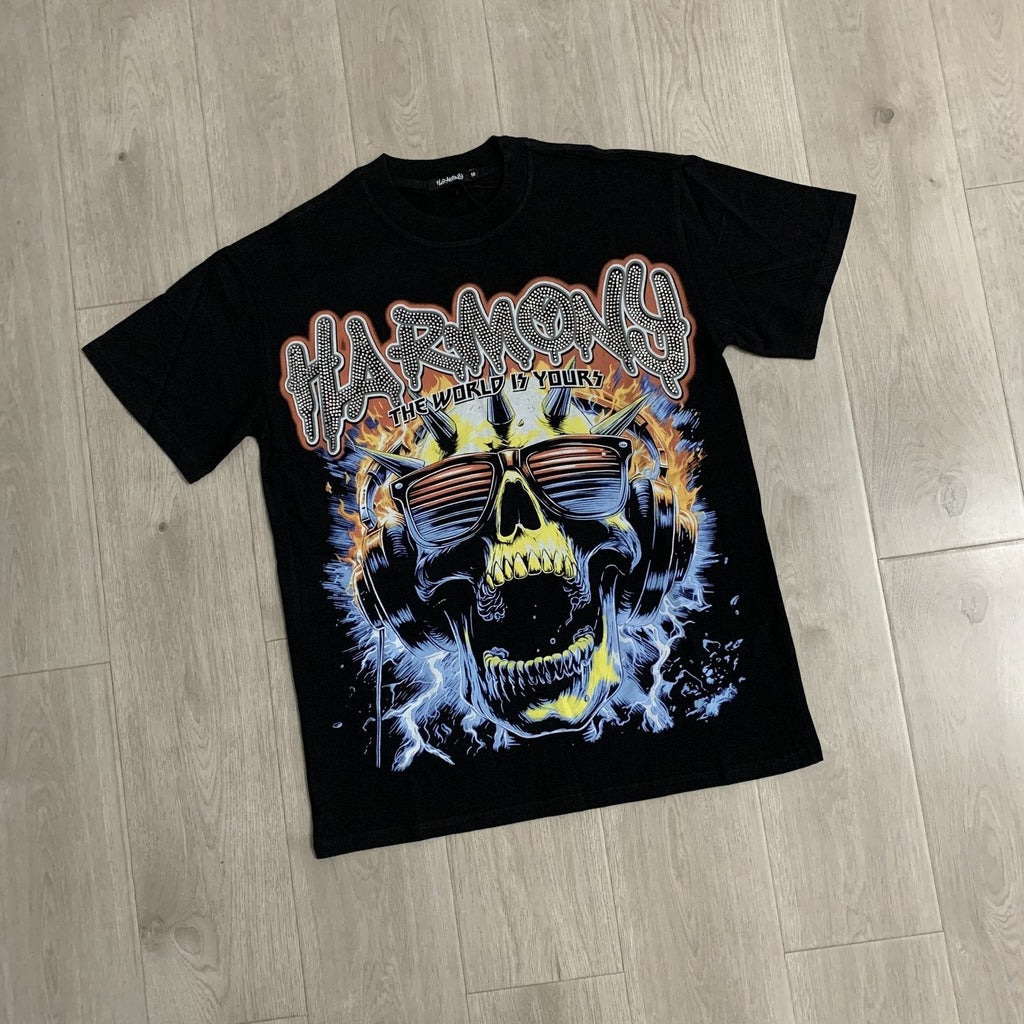 HARMONY Skull Graphic Short-Sleeve T-Shirt