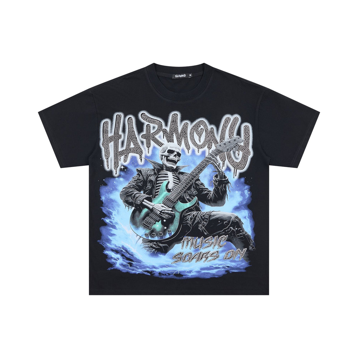 HARMONY Guitar Skeleton Graphic T-Shirt