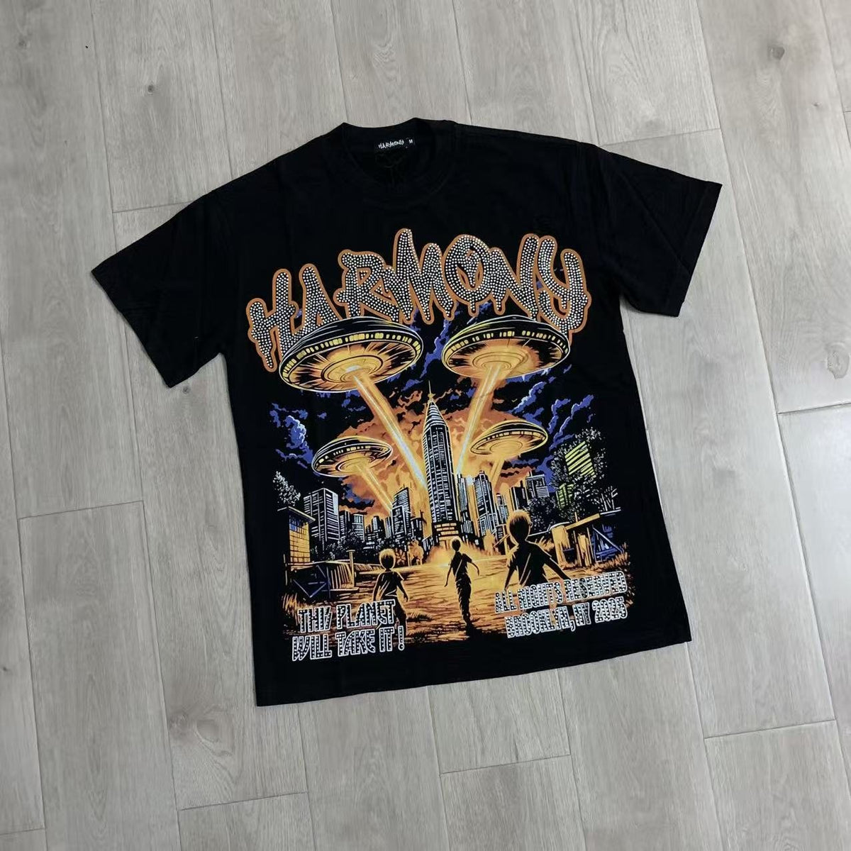 HARMONY Rhinestone Graphic T-Shirt