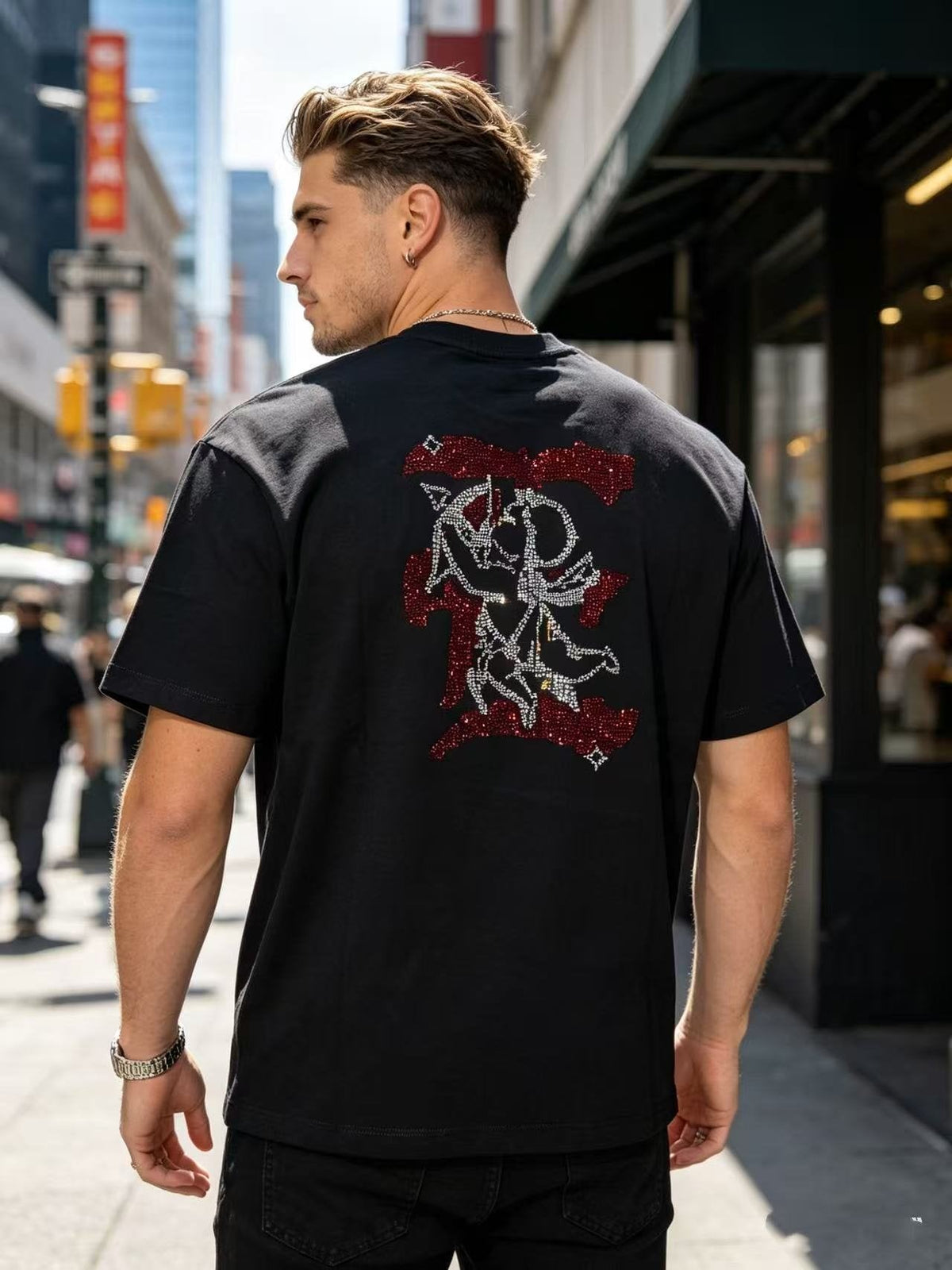 MIXED EMOTION Heart Graphic Short-Sleeve T-Shirt