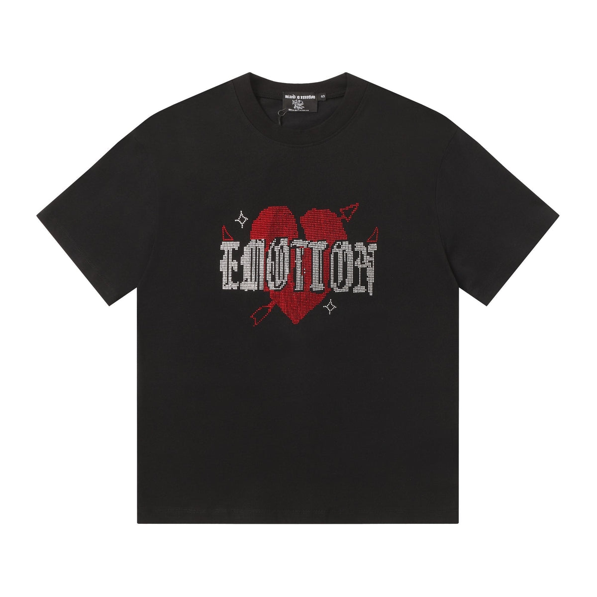 MIXED EMOTION Heart Graphic Short-Sleeve T-Shirt