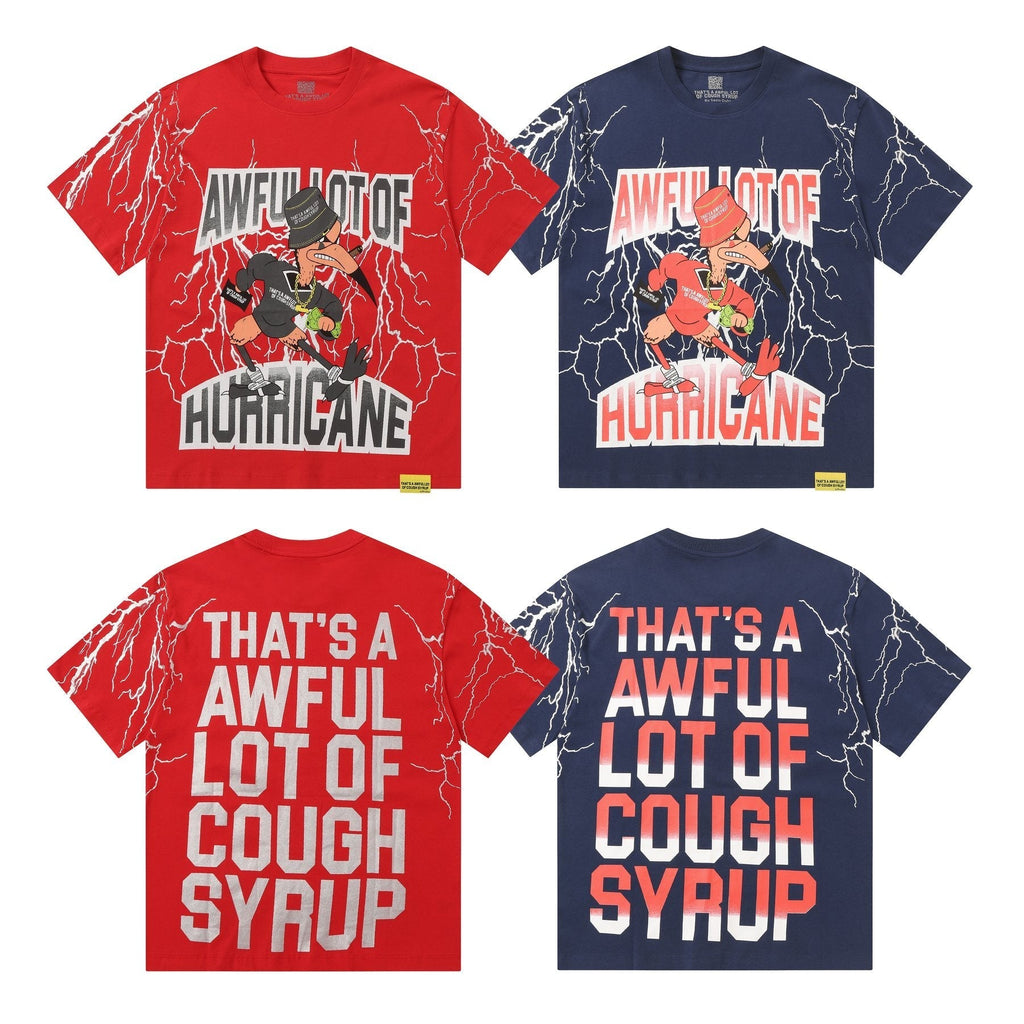 THAT'S A AWFUL LOT OF COUGH SYRUP Lightning Cartoon Graphic T-Shirt