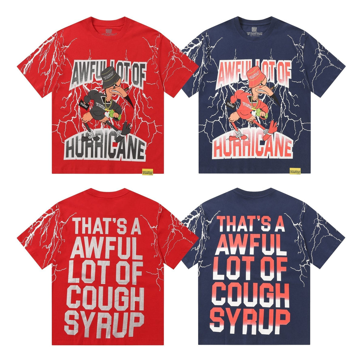 THAT'S A AWFUL LOT OF COUGH SYRUP Lightning Cartoon Graphic T-Shirt