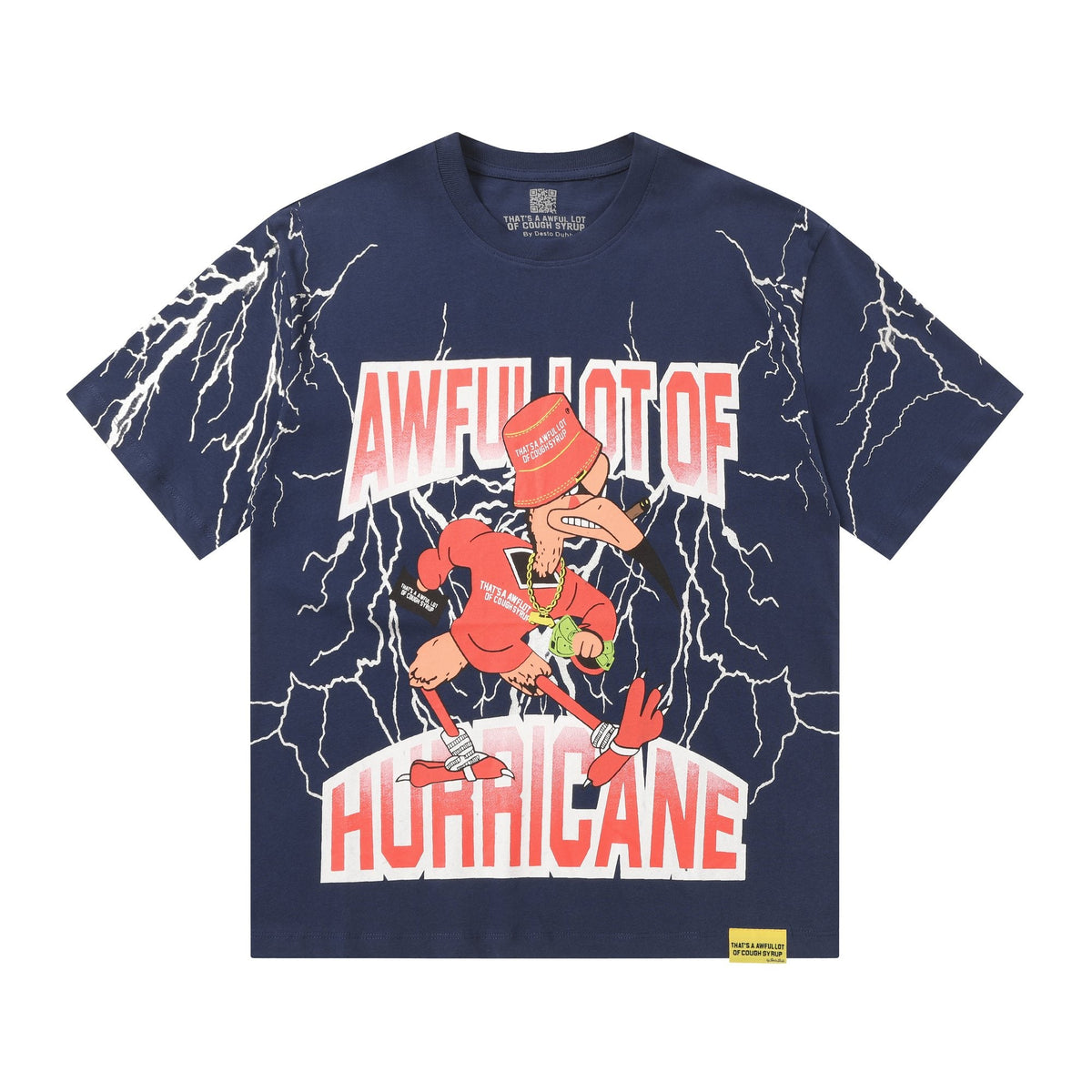 THAT'S A AWFUL LOT OF COUGH SYRUP Lightning Cartoon Graphic T-Shirt