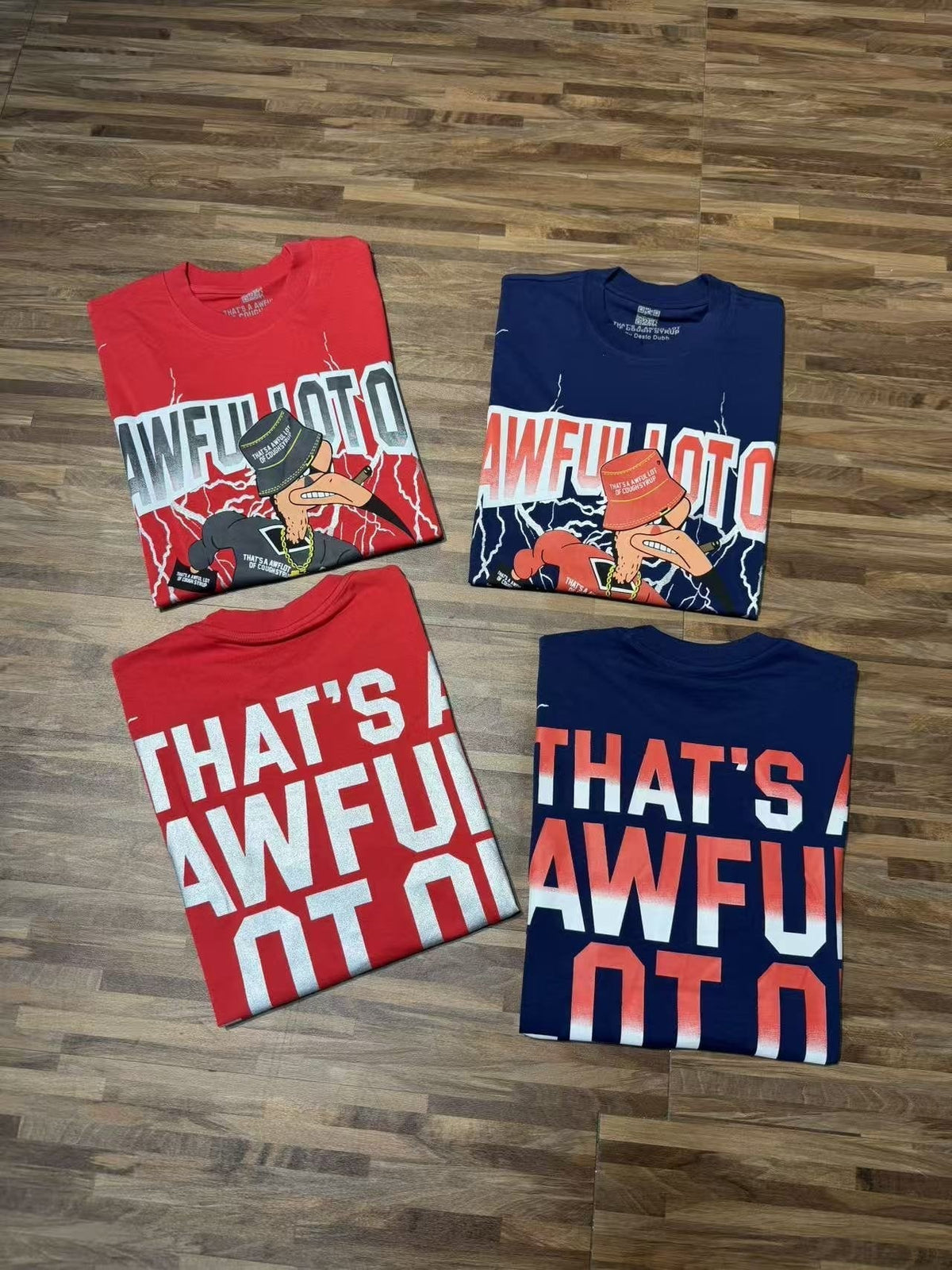 THAT'S A AWFUL LOT OF COUGH SYRUP Lightning Cartoon Graphic T-Shirt