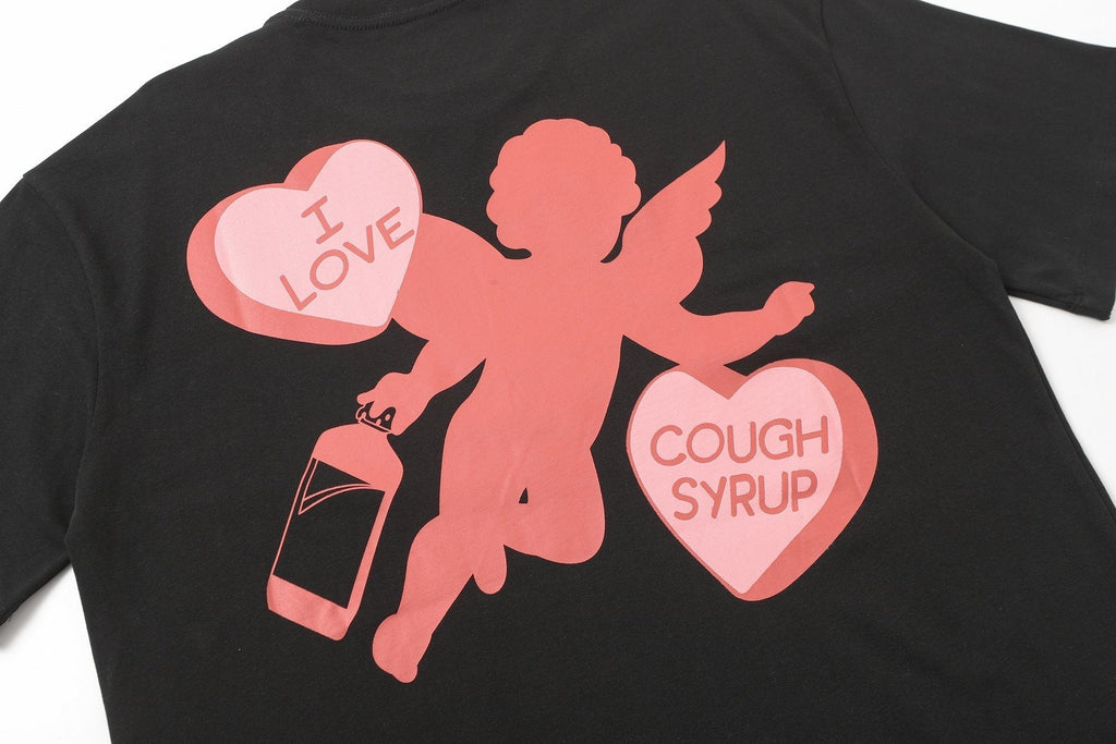 THAT'S A AWFUL LOT OF COUGH SYRUP Cupid Heart Graphic T-Shirt