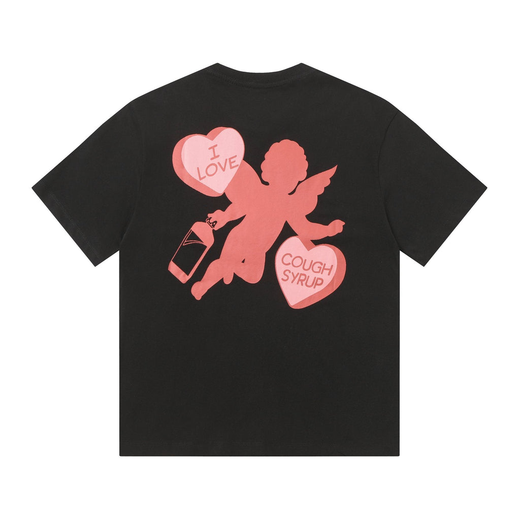 THAT'S A AWFUL LOT OF COUGH SYRUP Cupid Heart Graphic T-Shirt