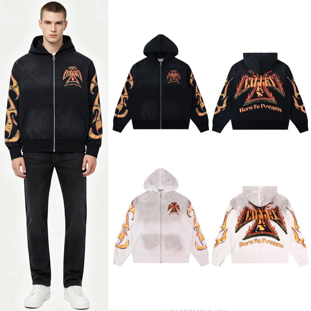Valley Dreams Death or Glory Flame Zip Hoodie