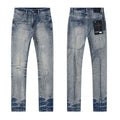 R+A Distressed Washed Blue Jeans