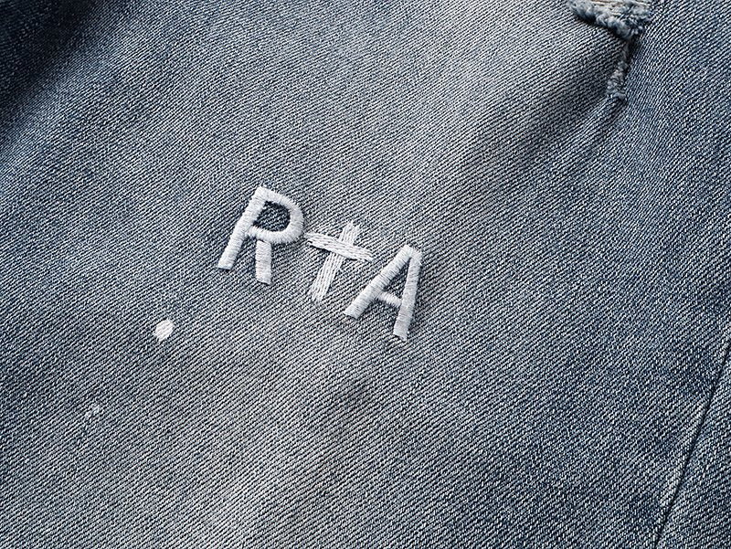 R+A Light Blue Paint Splatter Jeans