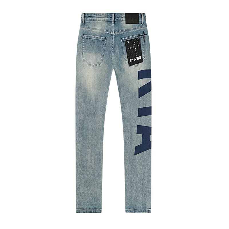 R+A Light Blue Lettered Jeans