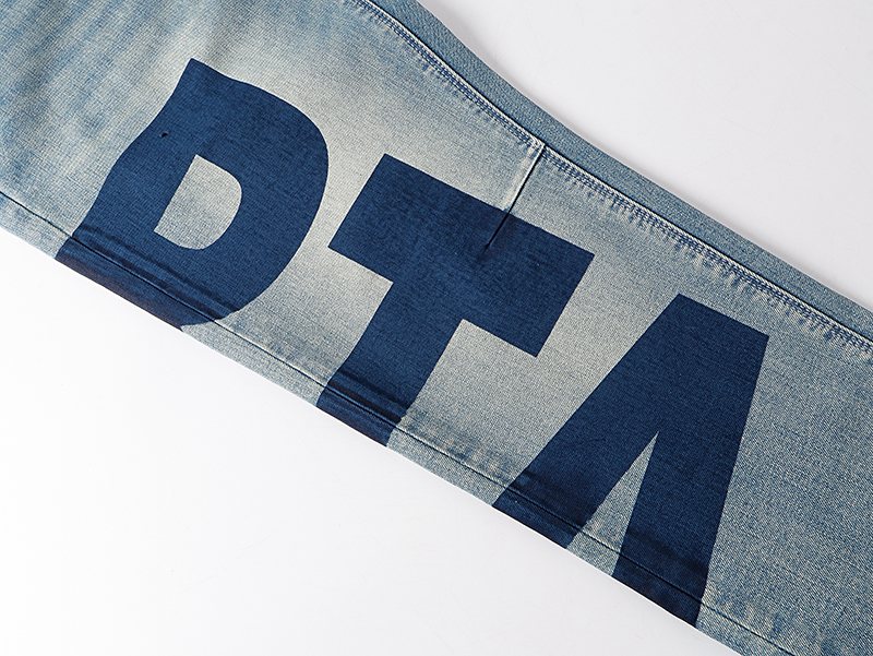 R+A Light Blue Lettered Jeans