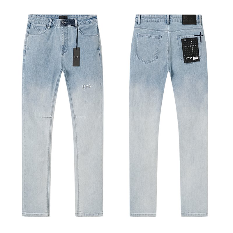 R+A Light Blue Washed Denim Jeans