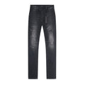 R+A Washed Black Distressed Logo Detail Jeans
