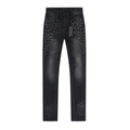 R+A Cross-Stud Washed Black Jeans