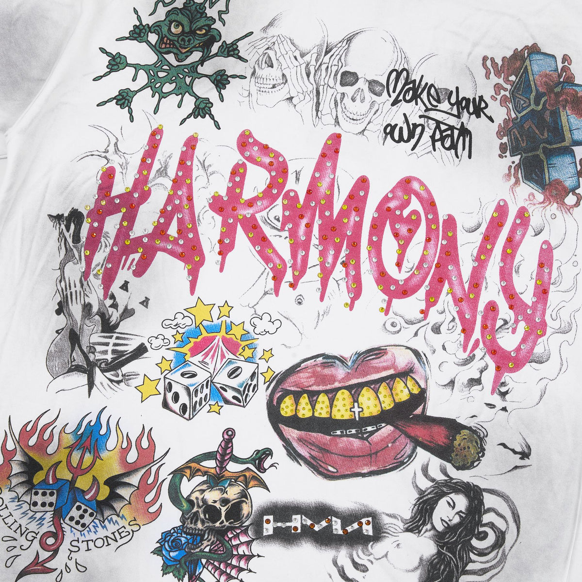 HARMONY Rhinestone-Style Graphic T-Shirt