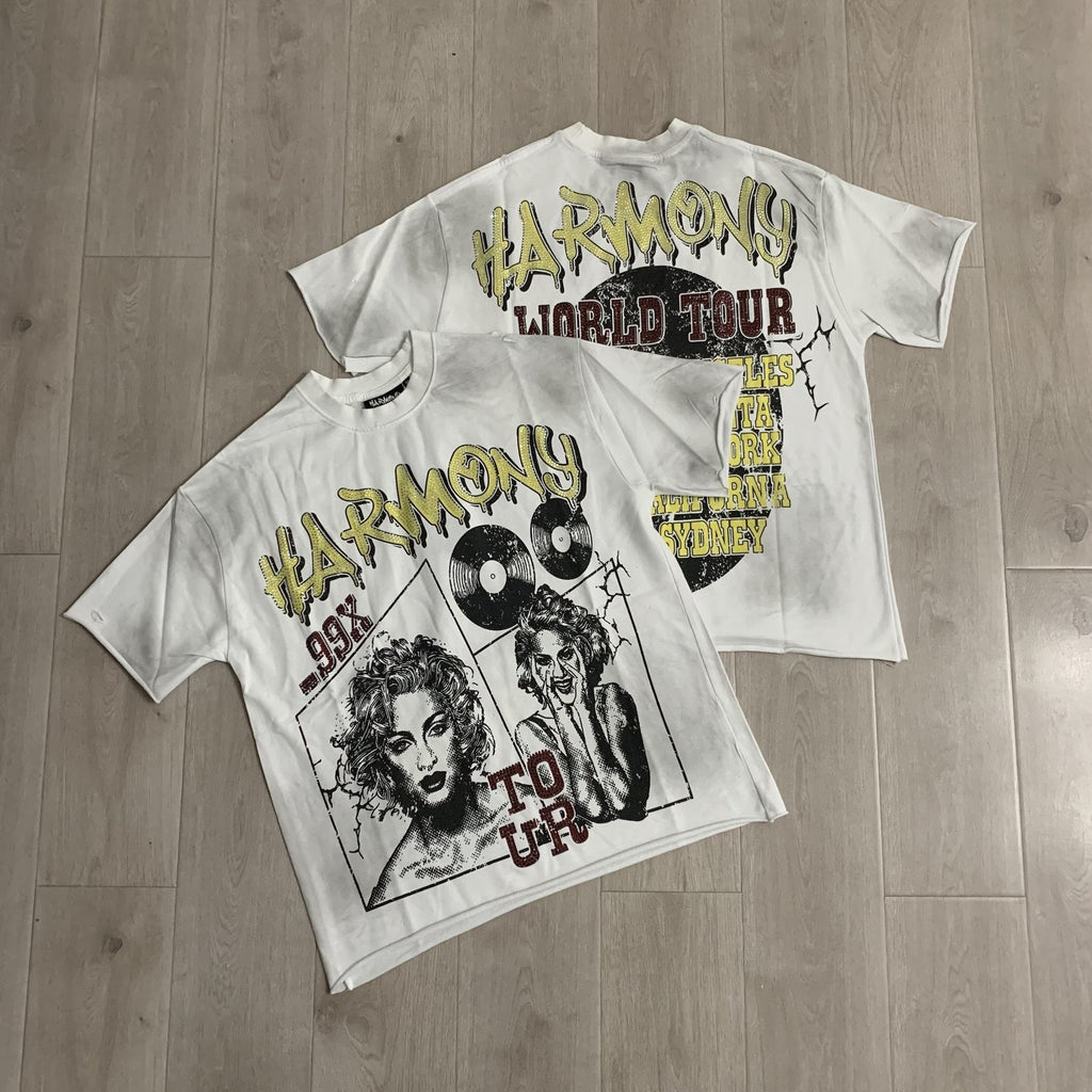 HARMONY Tour Graphic Raw-Edge T-Shirt