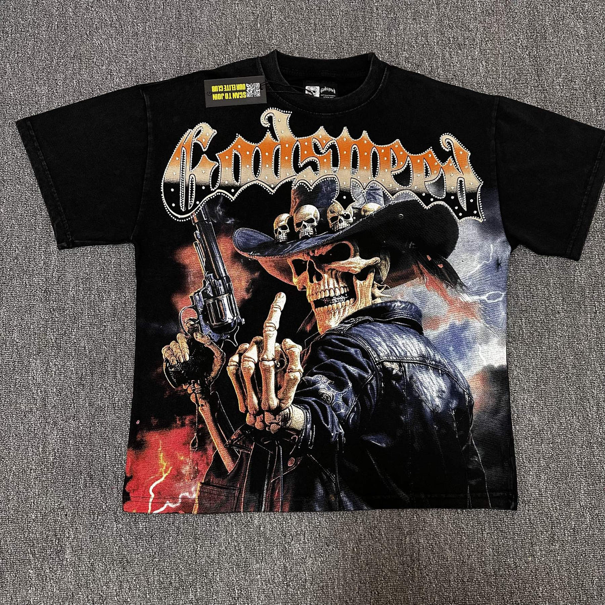Godspeed Cowboy Skeleton Graphic T-Shirt
