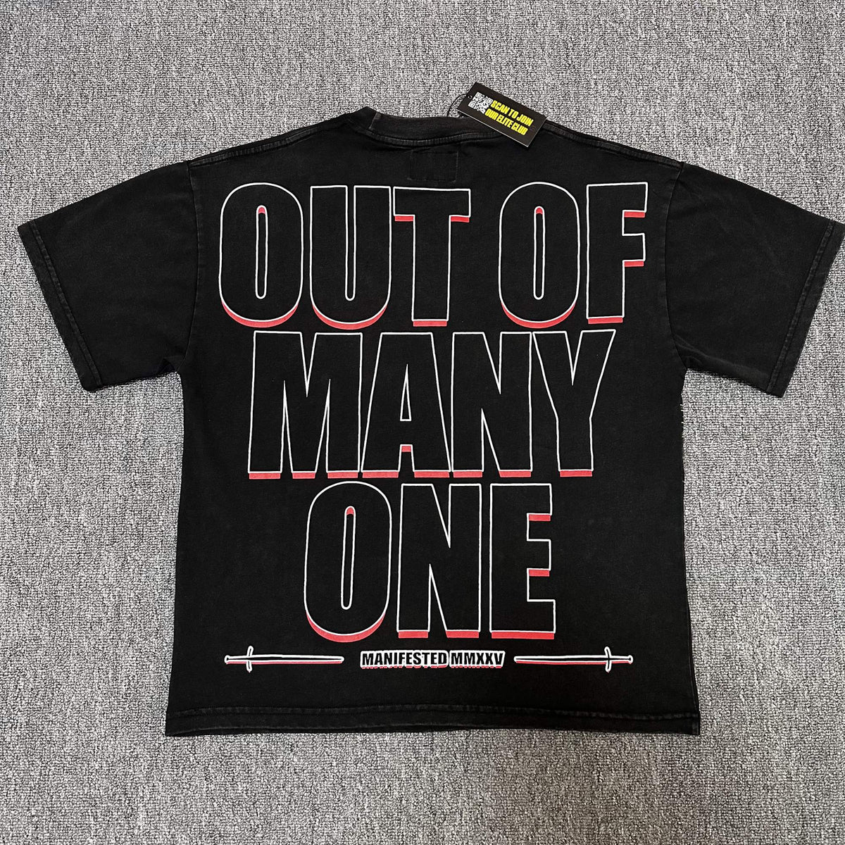 Godspeed Out Of Many One Black Graphic T-Shirt