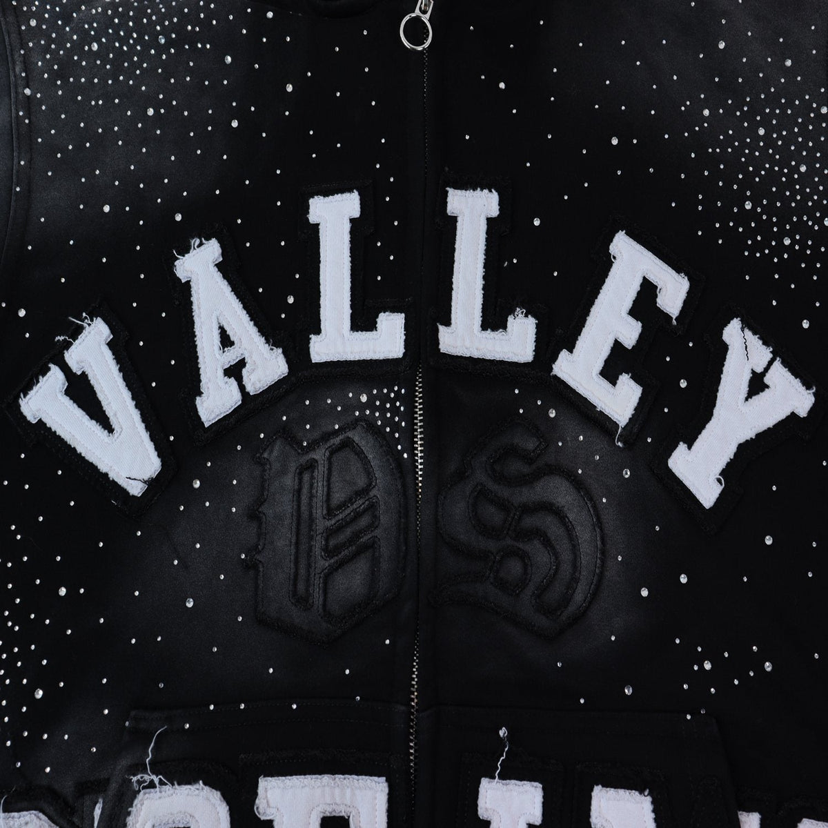 Valley Dreams Washed Rhinestone Zip Hoodie