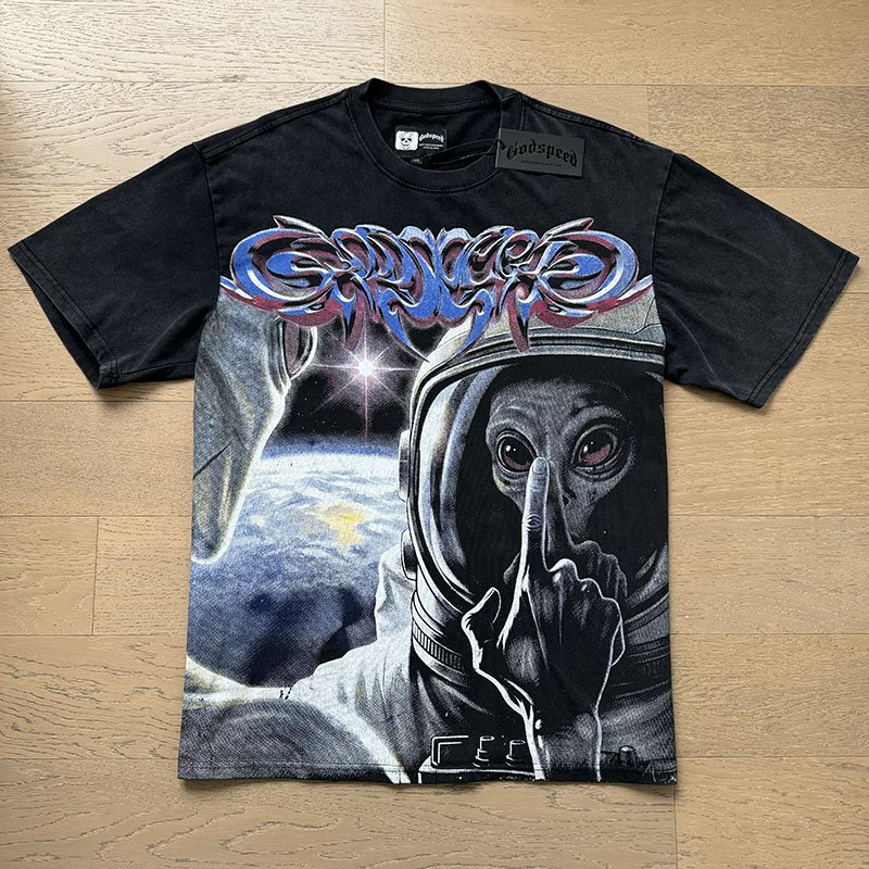 Godspeed Astronaut Graphic T-Shirt