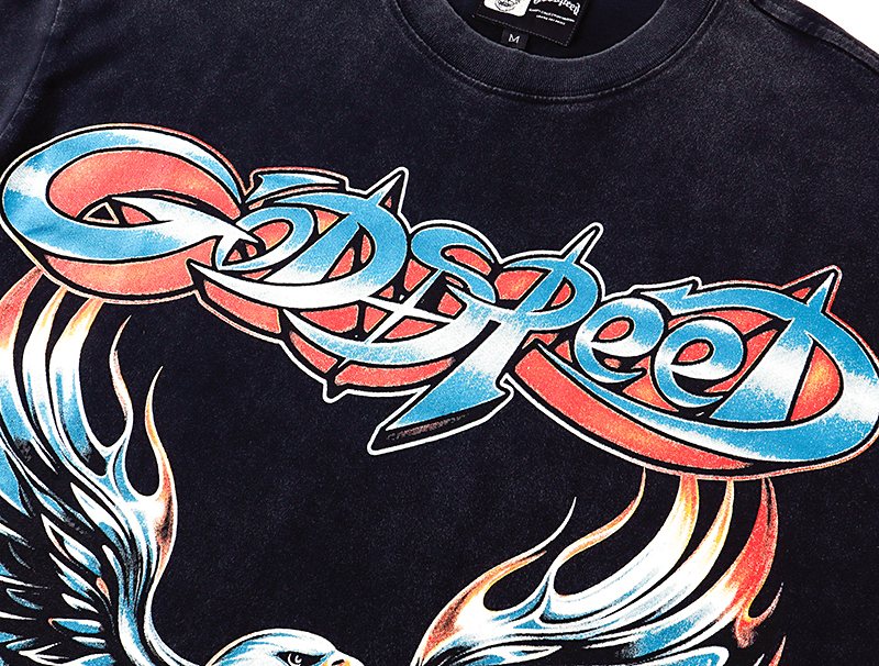 Godspeed Eagle Graphic Washed Black T-Shirt