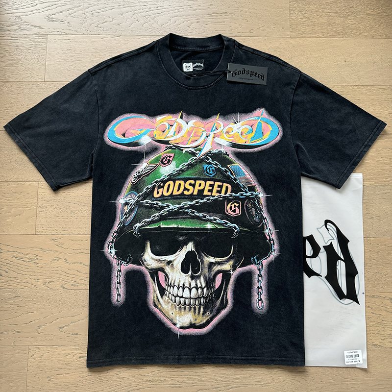 Godspeed Out of Many One Skull Graphic T-Shirt