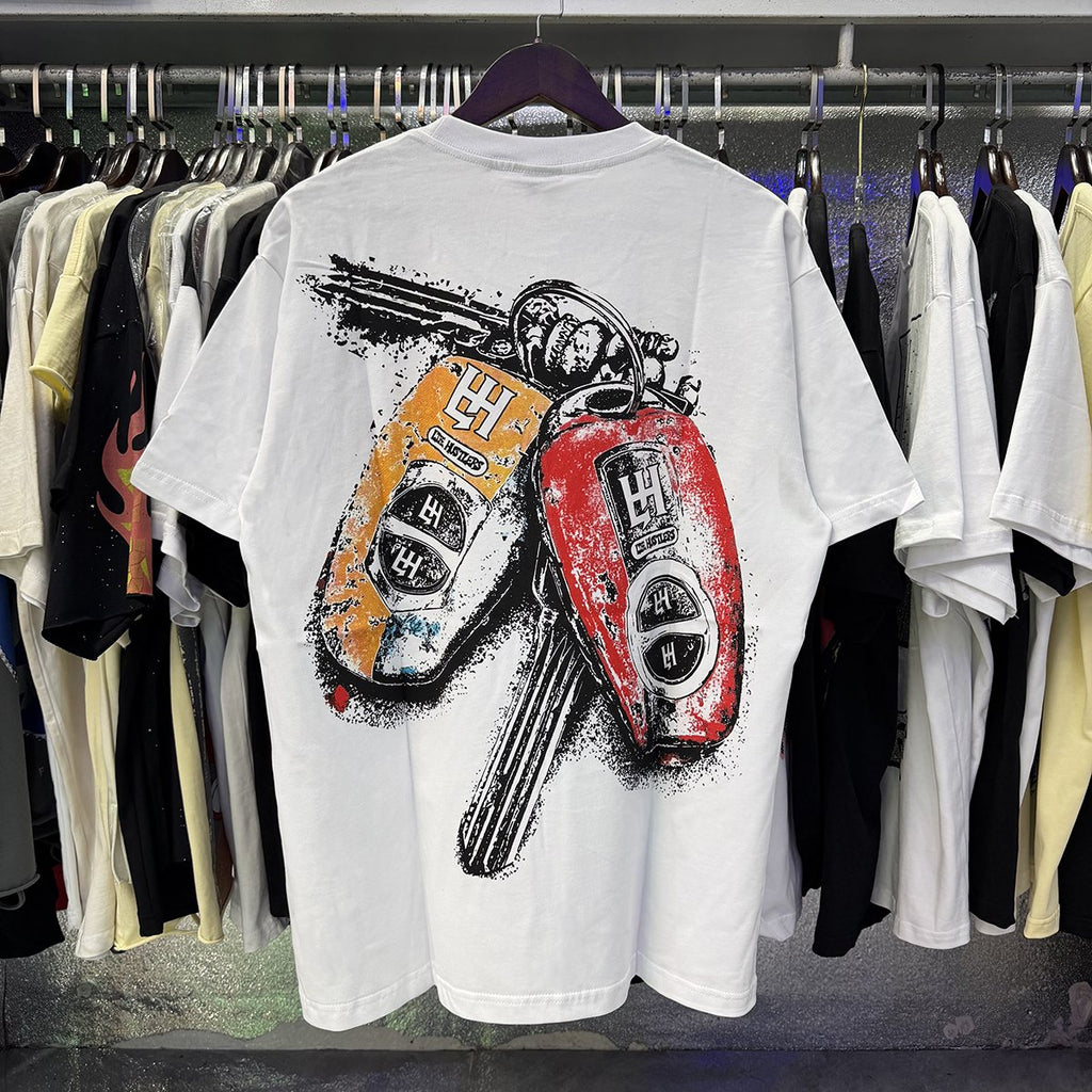 Life Hustlere Motorcycle Graphic Short-Sleeve T-Shirt
