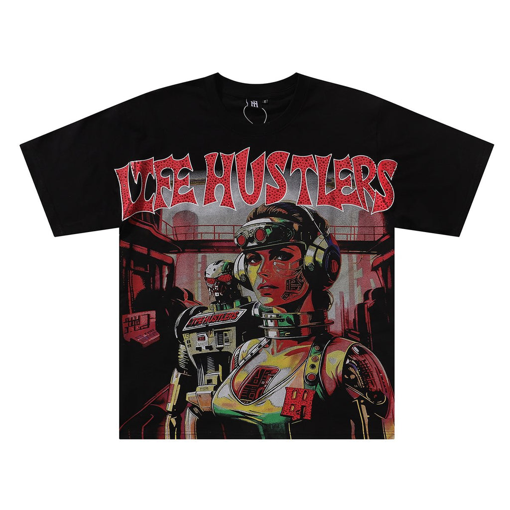 Life Hustlere No Days Off Astronaut Graphic T-Shirt