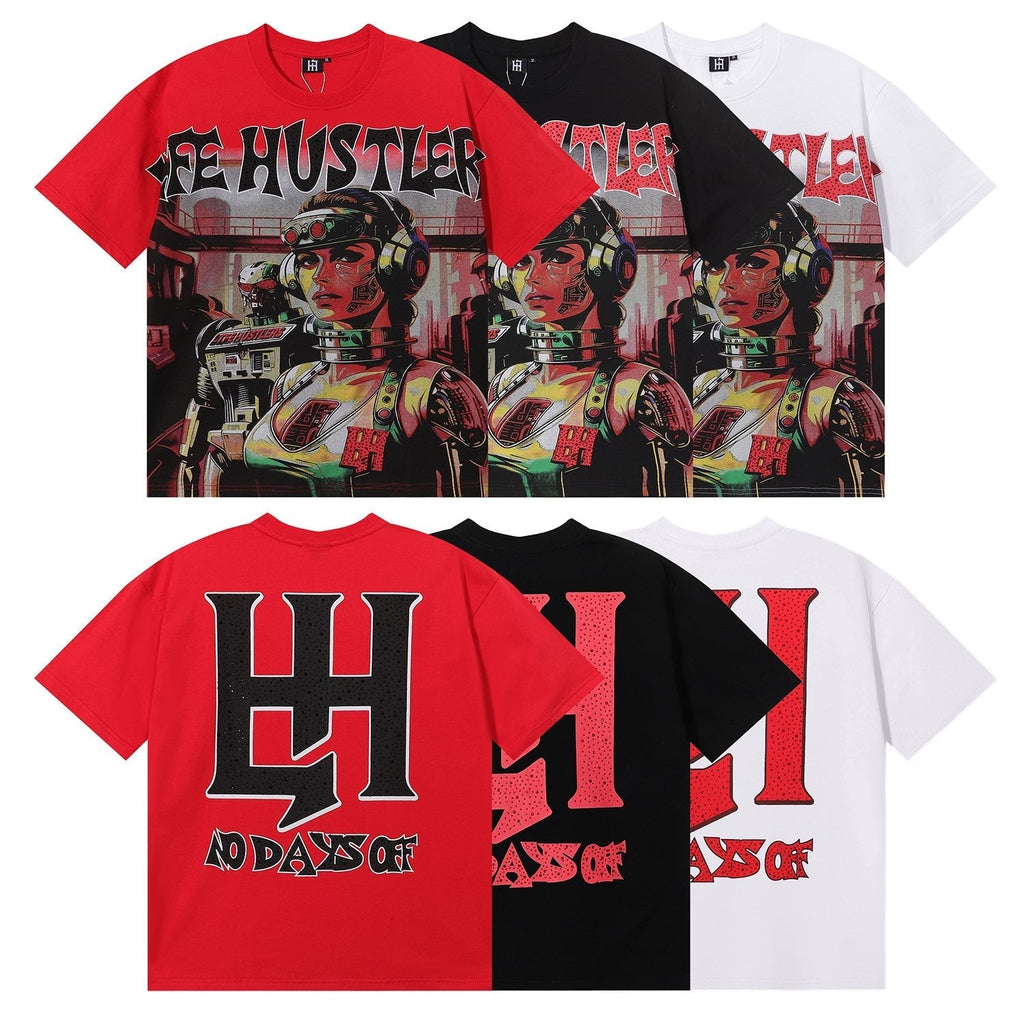 Life Hustlere No Days Off Astronaut Graphic T-Shirt