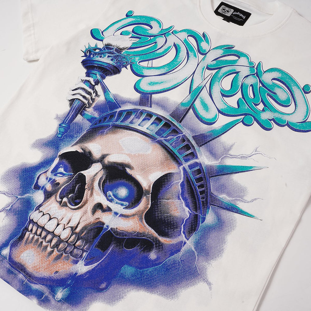 Godspeed Skull Liberty Graphic T-Shirt