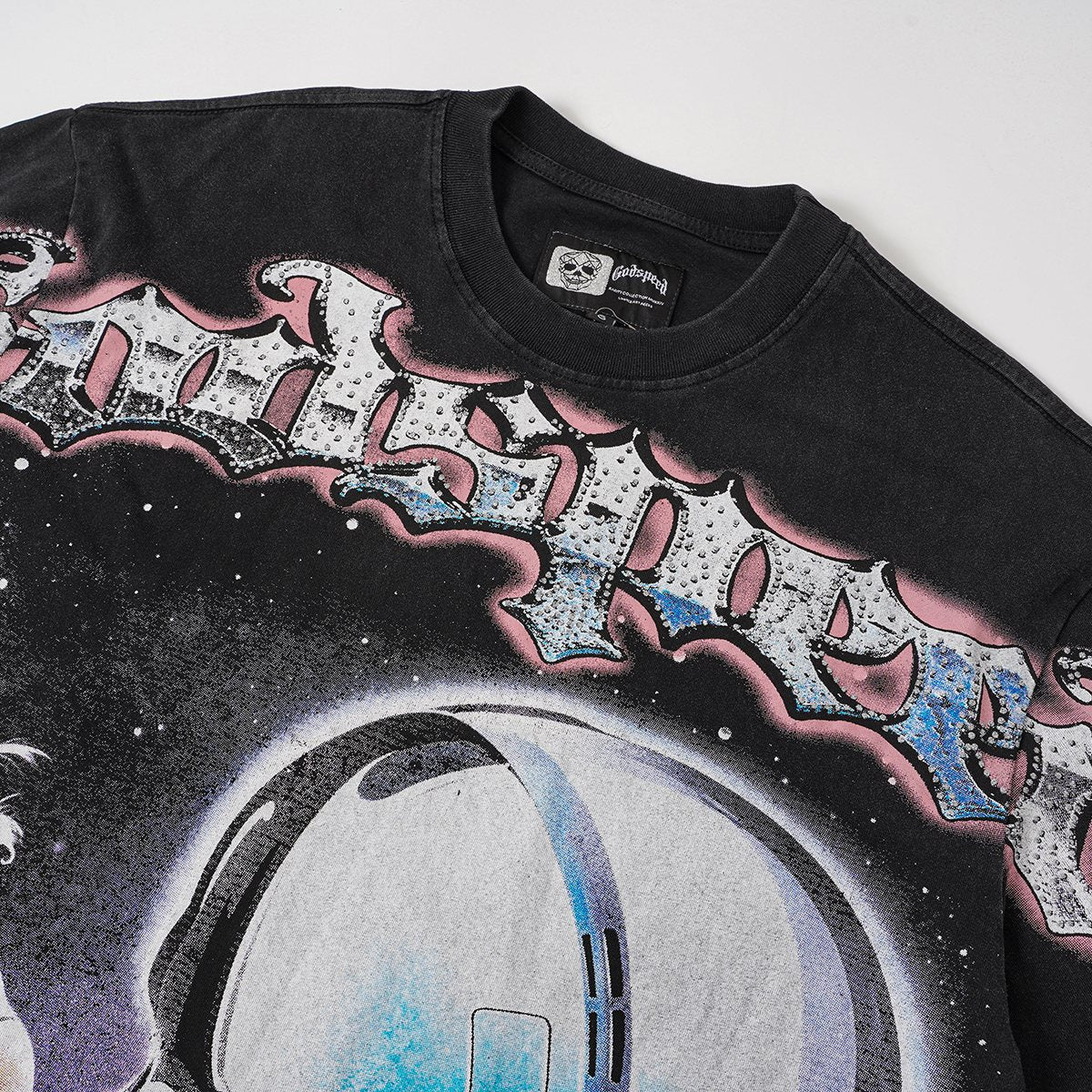 Godspeed Astronaut Face Graphic T-Shirt