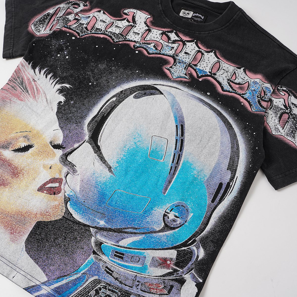 Godspeed Astronaut Face Graphic T-Shirt