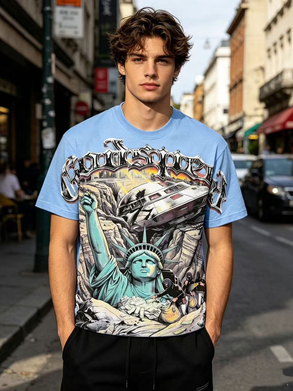 Godspeed Rock Graphic Short-Sleeve T-Shirt