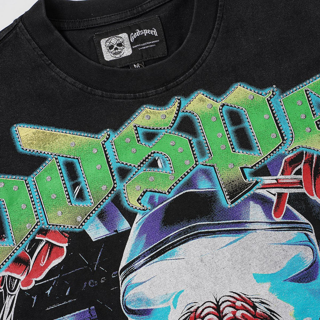Godspeed Washed Black Rock Graphic T-Shirt