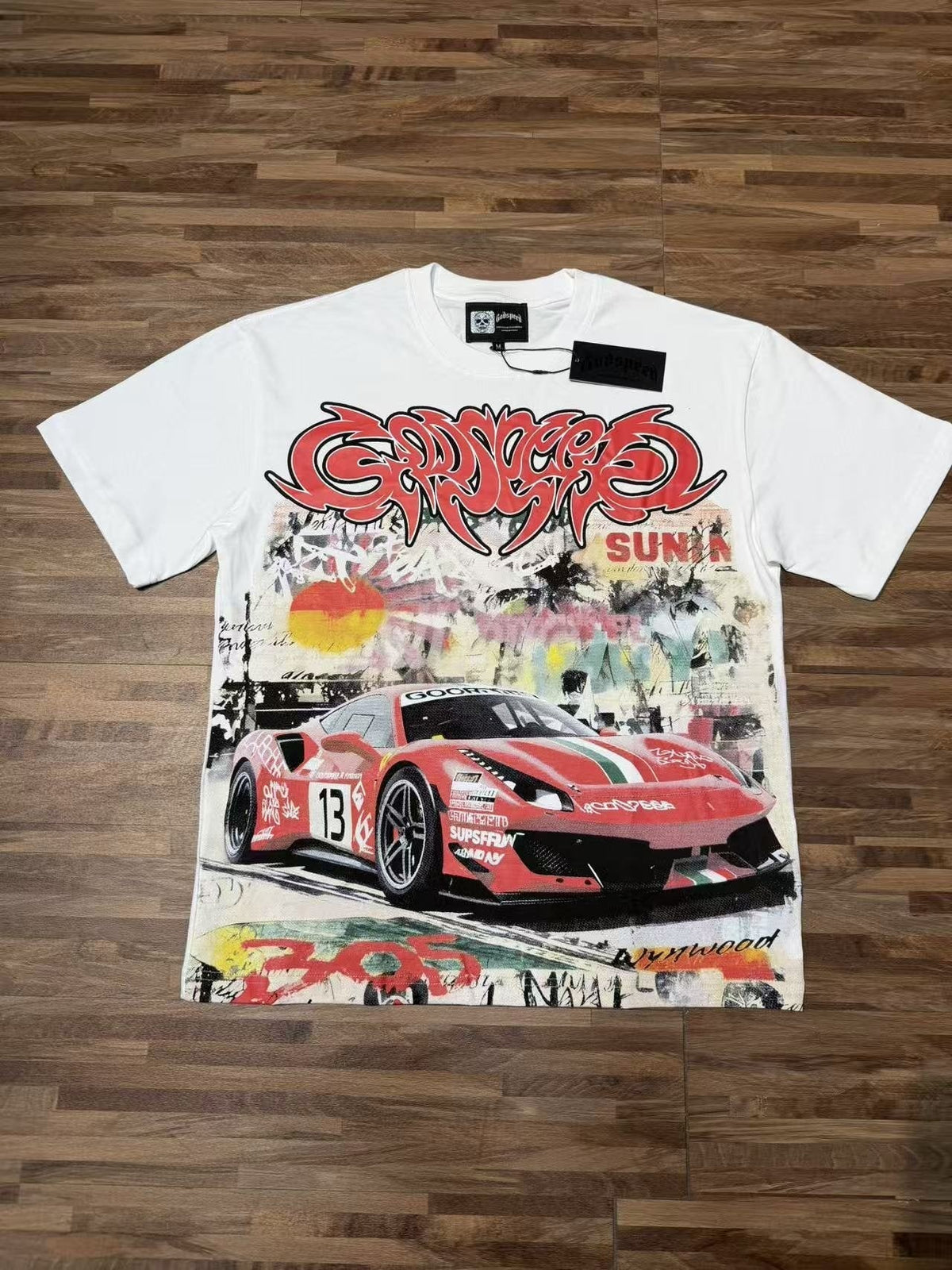 Godspeed Racing Graffiti Graphic T-Shirt - White