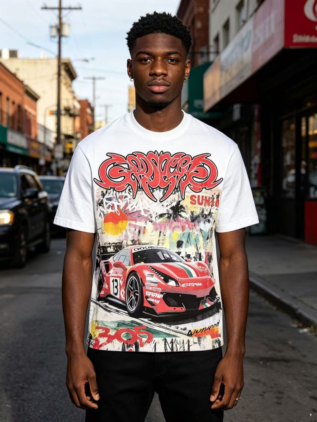 Godspeed Racing Graffiti Graphic T-Shirt - White