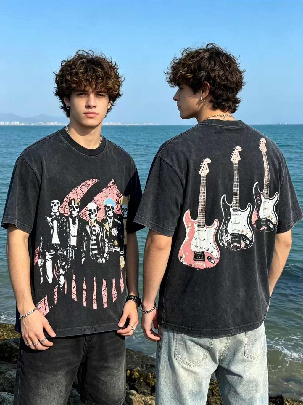 Godspeed Skeleton Band Graphic T-Shirt