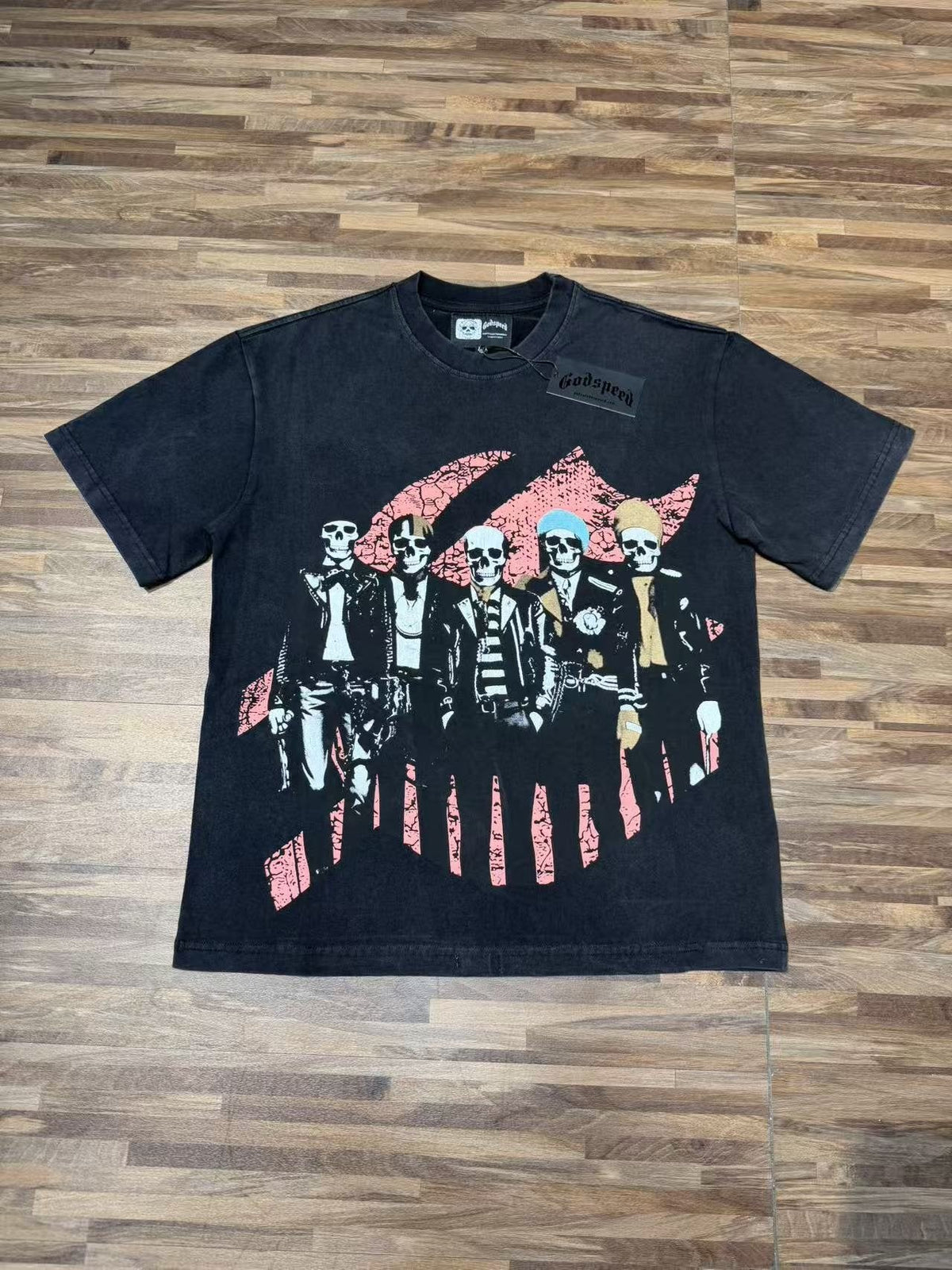 Godspeed Skeleton Band Graphic T-Shirt
