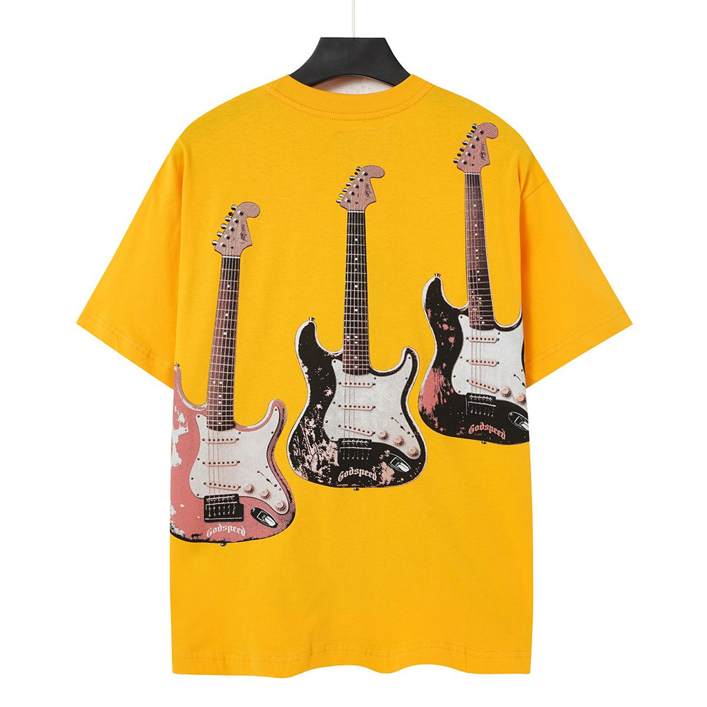 Godspeed Skeleton Band Guitar Graphic T-Shirt