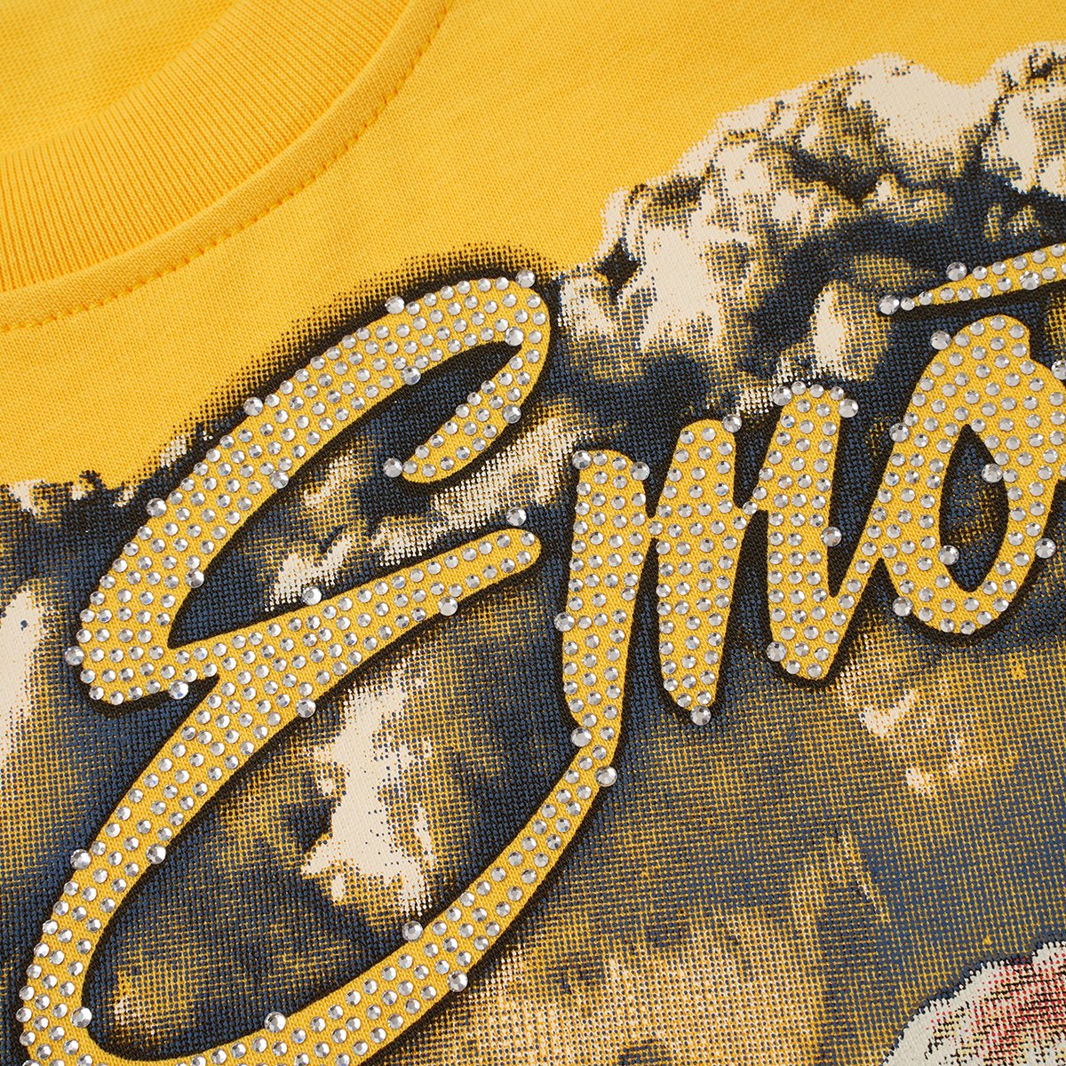 MIXED EMOTION Front Rhinestone Graphic T-Shirt