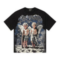 MIXED EMOTION Front Rhinestone Graphic T-Shirt