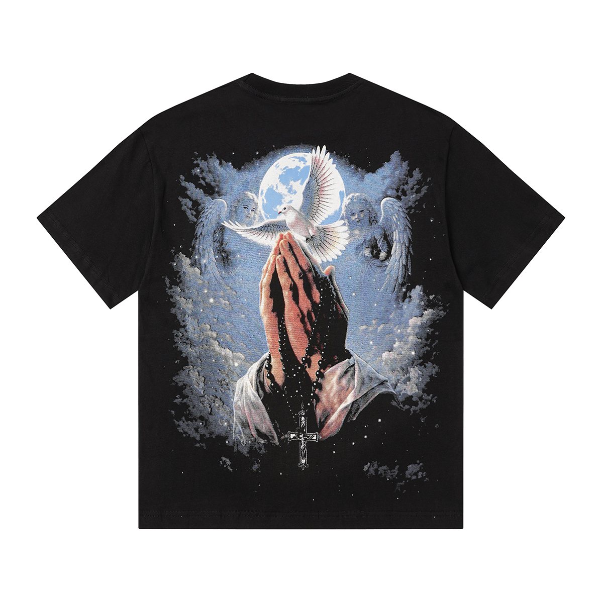 MIXED EMOTION Rhinestone Graphic Short-Sleeve T-Shirt